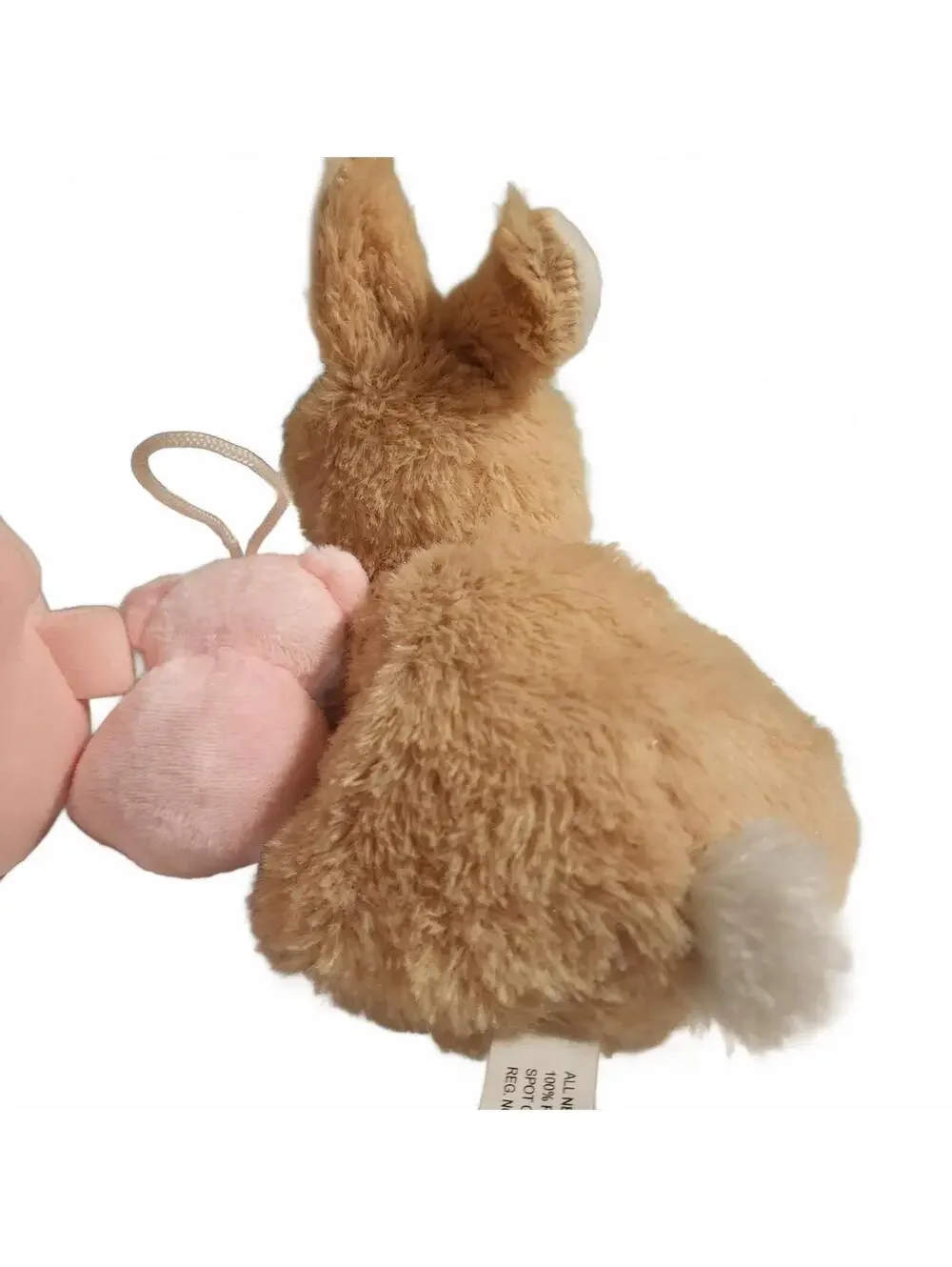 Set of Four Cute Plush Toys Including Bunny, Pink Bear, and Furry Red Ball